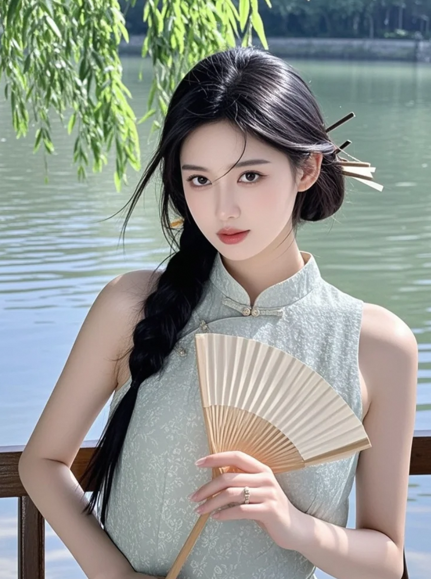 她站在湖边不动，就已经赢了所有人