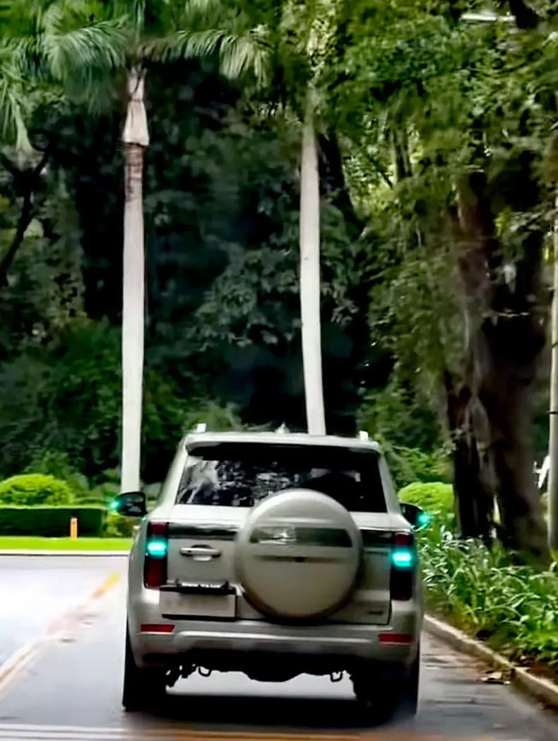冷知识，看到长城坦克车屁股后面的这种蓝色小灯灯就说明这台车正在使用智驾行驶！
长