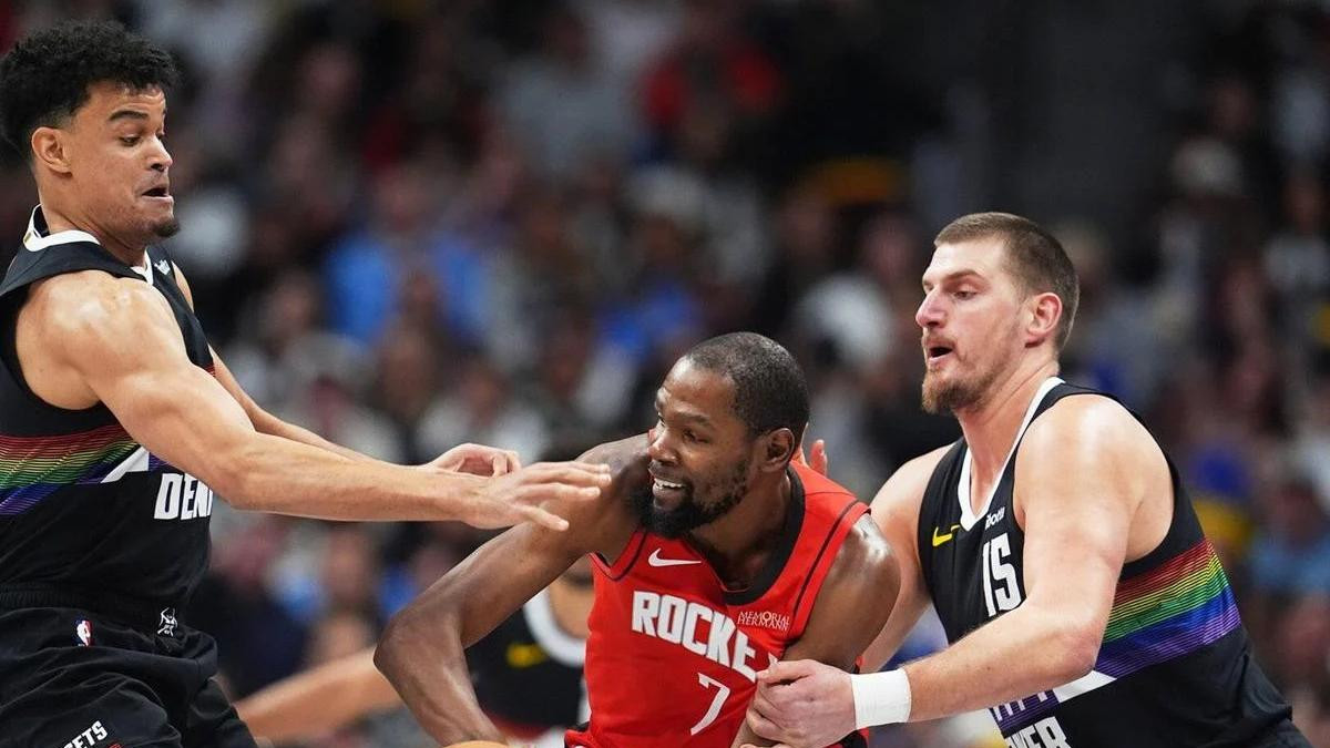 杜兰特31+6+5创NBA历史第2神迹，火箭完胜掘金！约基奇25+7，谢泼德28+6+6记3分创纪录