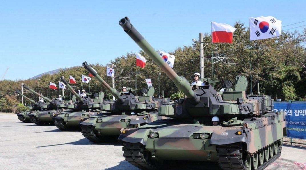 突发新闻：波兰今天将以 67 亿美元的价格向韩国再购买 180 辆 K2 坦克。