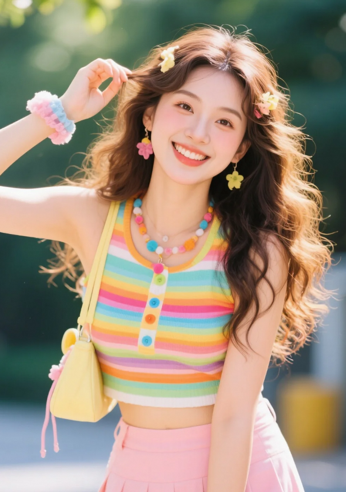 彩虹穿在身上，心情美到发光✨。