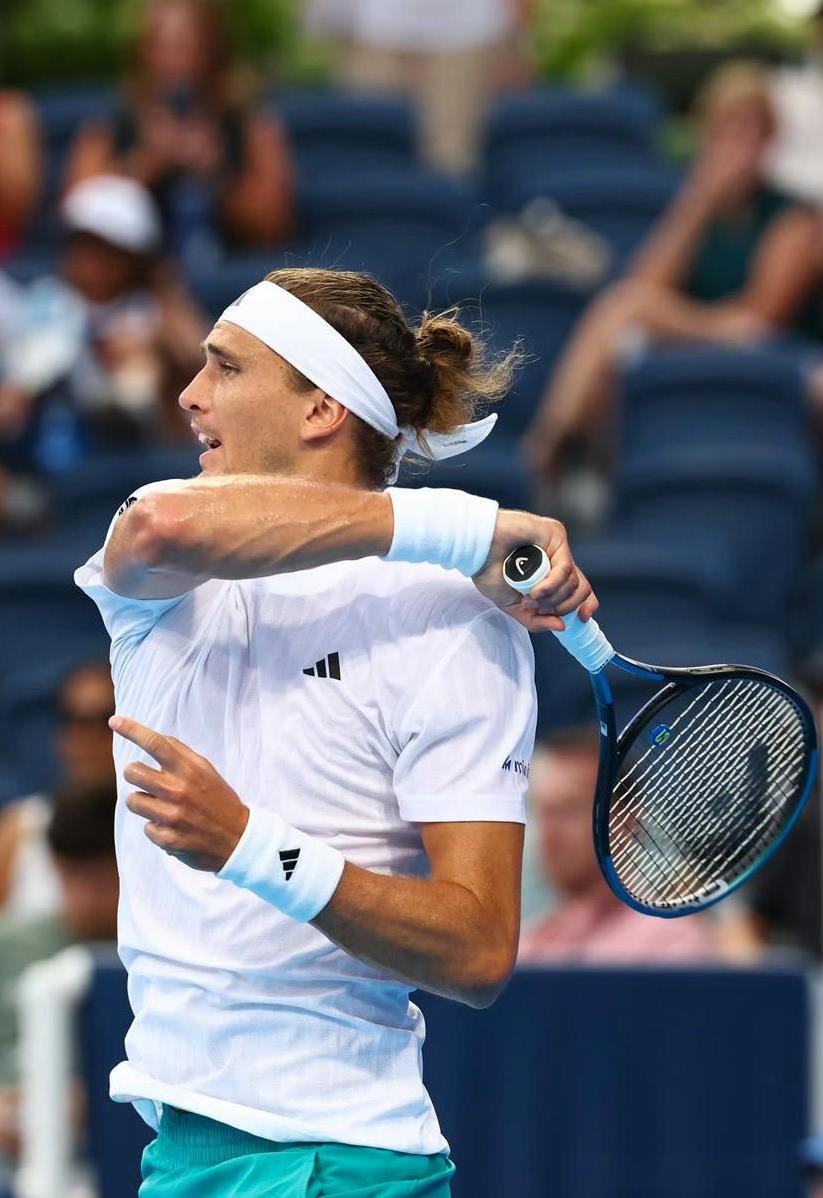 兹维列夫挺进四强会师阿卡
ATP1000辛辛那提1/4决赛，2021年赛会冠军、