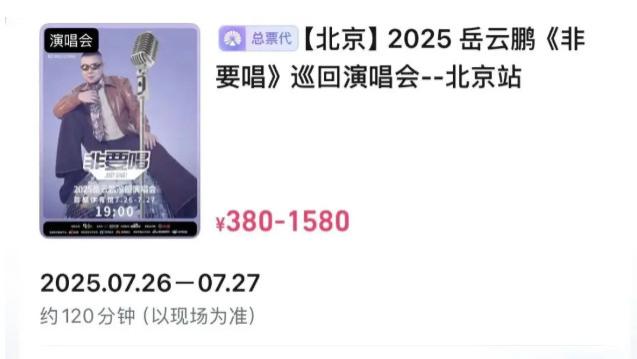 岳云鹏演唱会 1580 元门票秒光引热议：谁在为高价票买单？