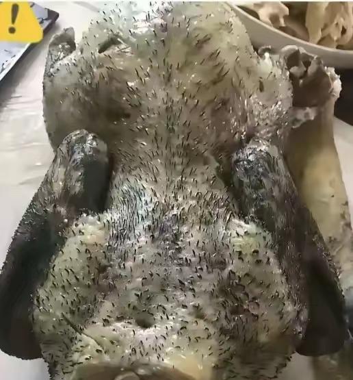 婆婆寄的“毛鸭”，我和老公吵翻了！鸭毛特别不好拔，吃之前把鸭毛拔干净。
不用纠结