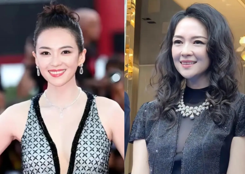 46岁章子怡你糊透啊！这一次现身太古里，过度医美的脸完全撞脸66岁倪萍了。

明