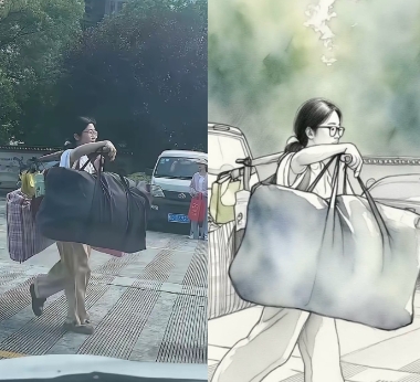 没有家长穿旗袍送考，没有向日葵花海迎接，高考完独自拖着行李回家。这些看似“缺阵”
