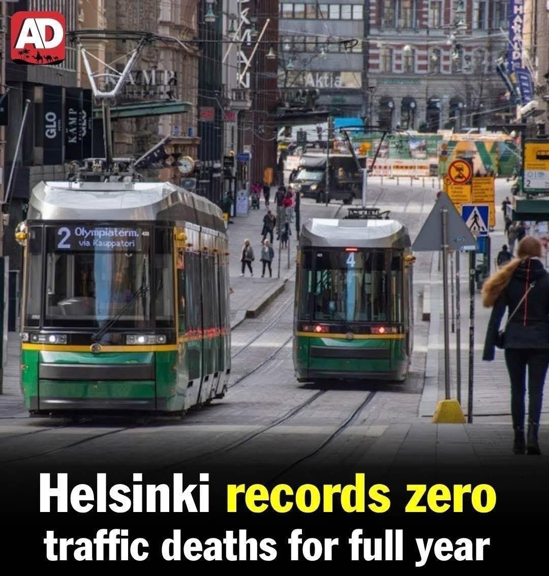 赫尔辛基：交通死亡为0的大城市！
芬兰首都赫尔辛基在过去一年中成功实现了交通零死