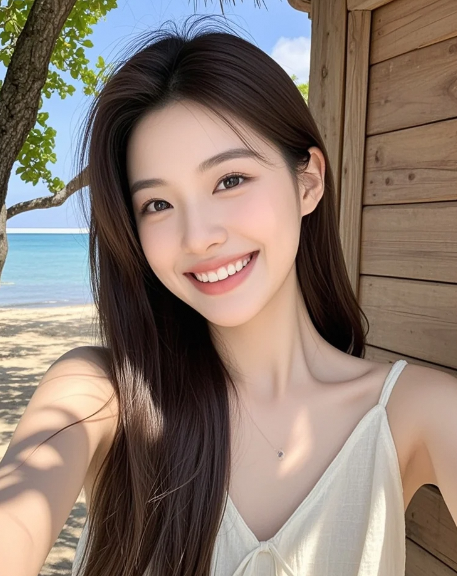 我在等一场日落，顺便拍了几张自拍，哪个最好？