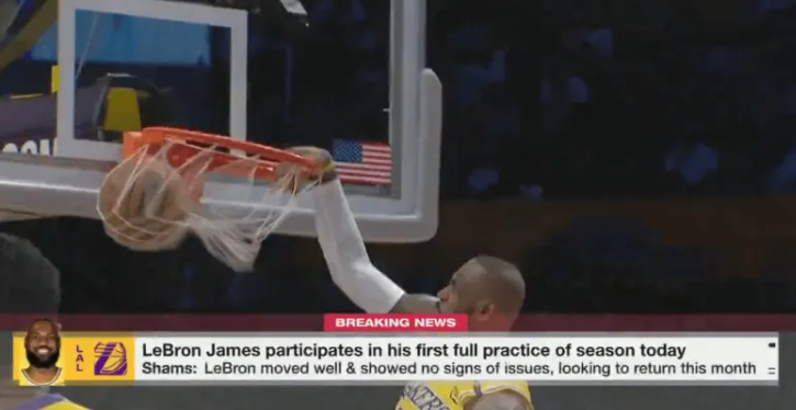 湖人球员勒布朗-詹姆斯今天被分配到球队的G联赛下属球队——南湾湖人队，他将参加本