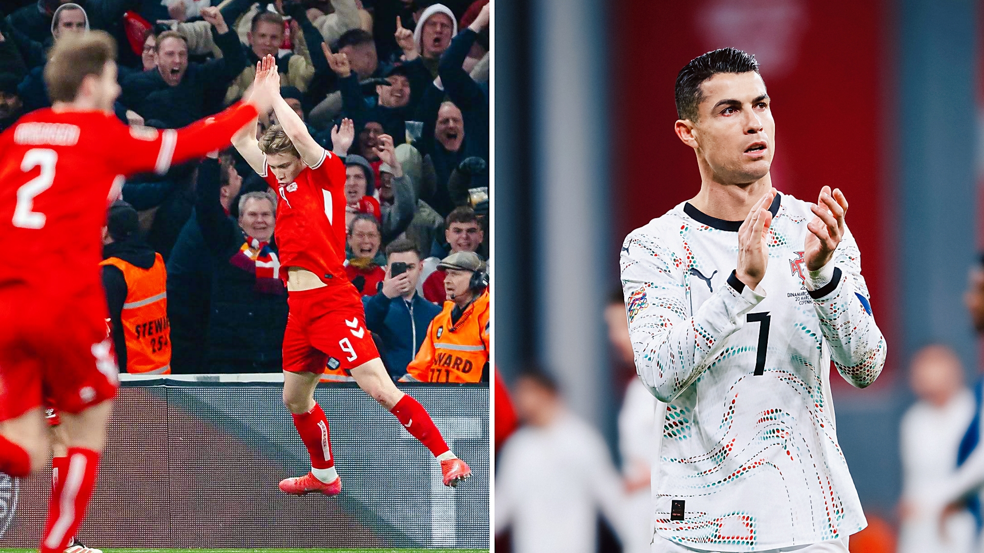 C罗被问到了霍伊伦在他面前Siu庆祝一事，C罗表示：我理解这样做的不止是他。
在