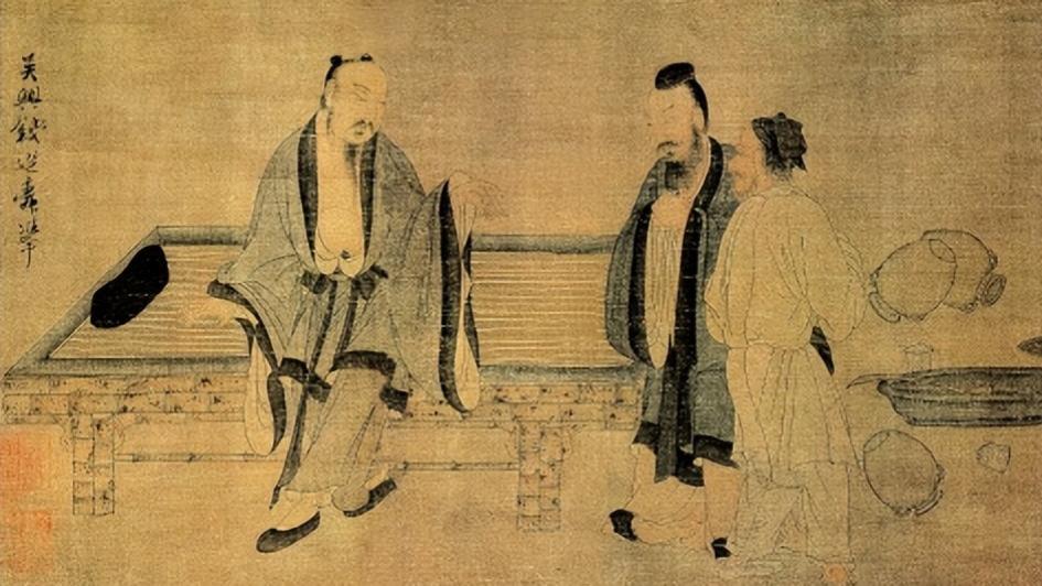 钱选的《扶醉图》恰似一坛陈酿的美酒，散发着独特而迷人的韵味