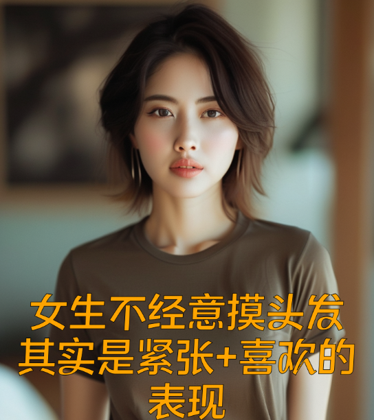 女生不经意摸头发，其实是紧张+喜欢的表现