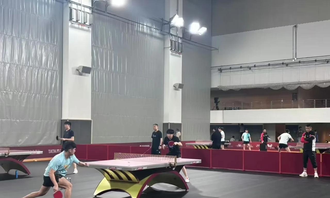 国乒亮相多哈世乒赛训练场，从现场返图和视频来看，或将面临两个客观难题。
一个是球