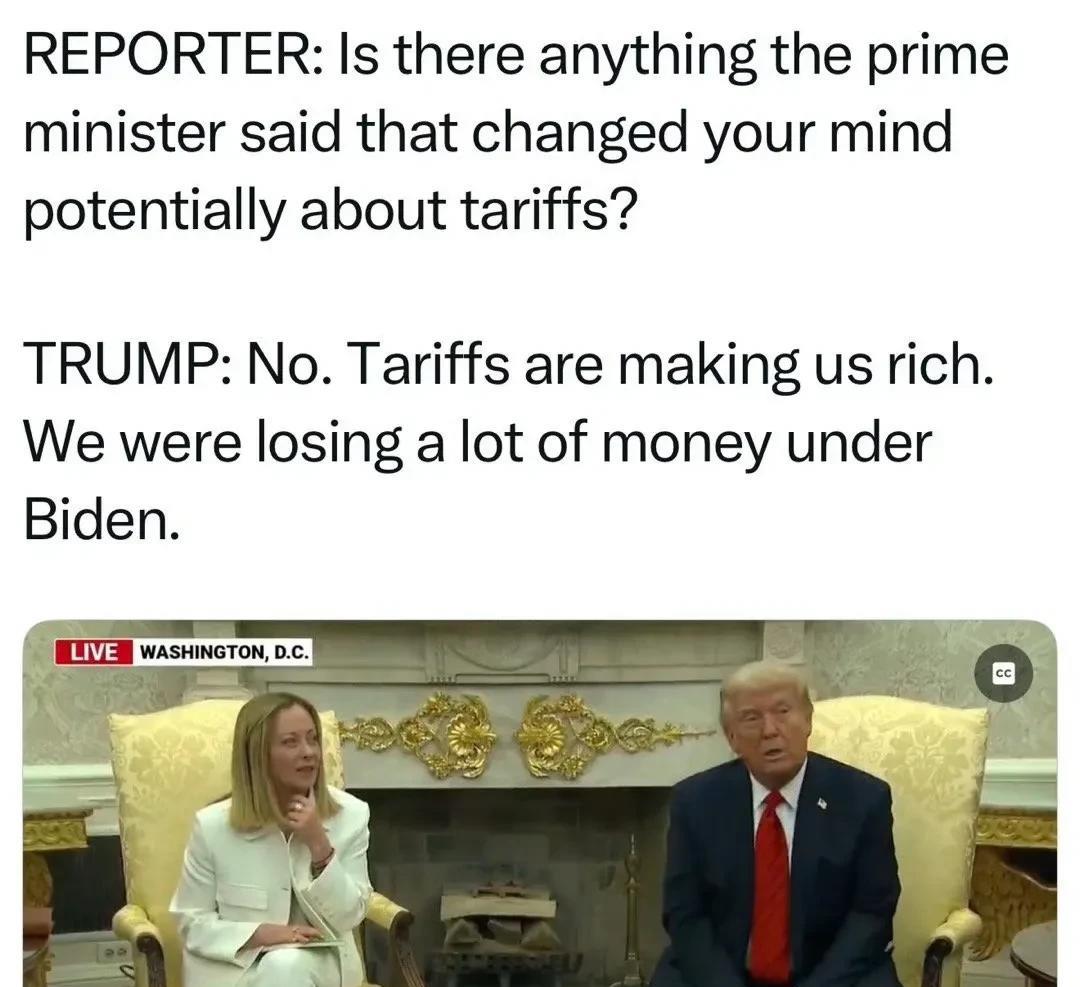 Trump见意大利总理梅洛尼时，答记者问
欧洲：我不支持他们的政策，尤其是移民方