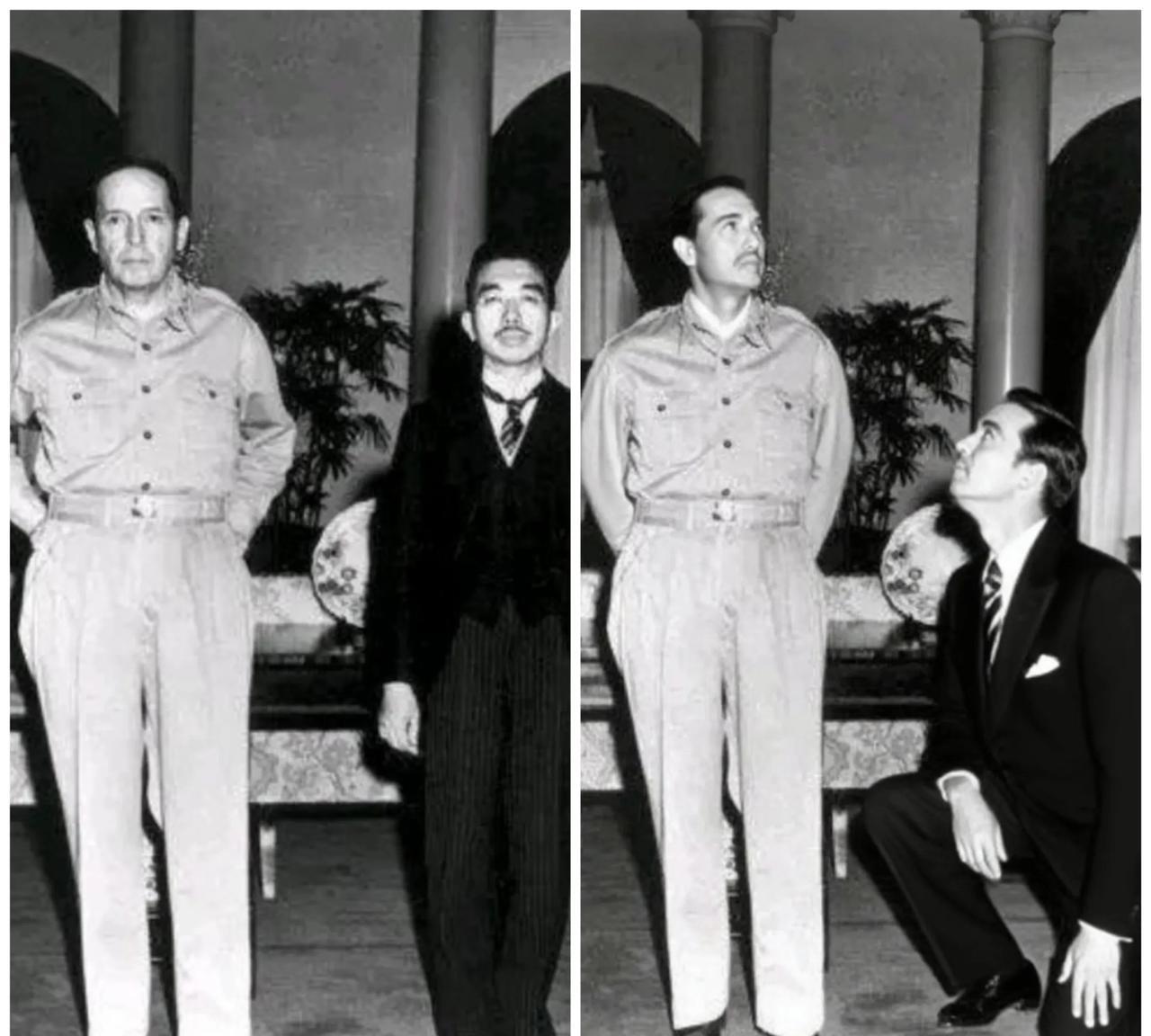 不得不说的历史真相。
   当年流出来了左边的照片，殊不知左边是密谈、哀求后存下