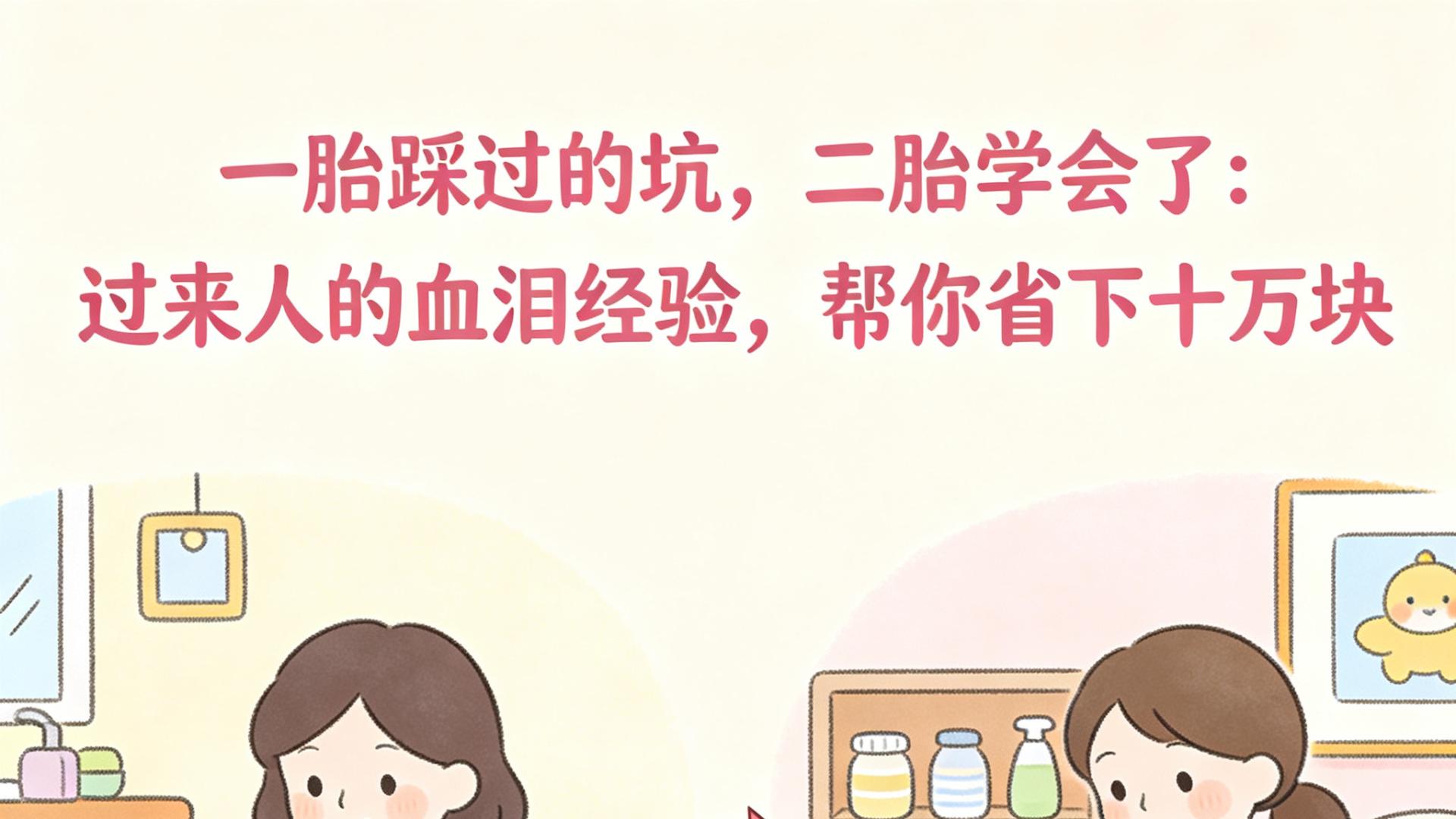 一胎踩过的坑，二胎学会了：过来人的血泪经验，帮你省下十万块