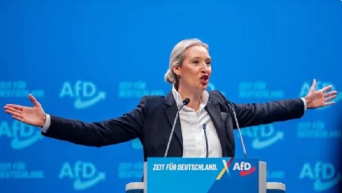德国大选太有意思了。德国选择党领导人魏德尔喊出，没他们，临时总理默茨干不满四年。