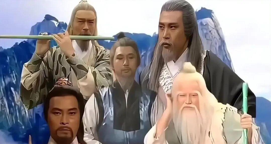 | 韦小宝和五绝 |
韦小宝打了黄药师的嘴巴——黄药师啊，你整天用多才多艺来装洞