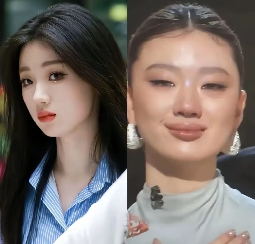 你敢相信吗？
左边楚楚可人的妹子是刚出道时期的单依纯！
这才几年……
变化真的太