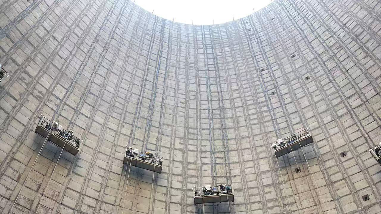 凉水塔内壁刷漆项目顺利竣工 涂刷高品质