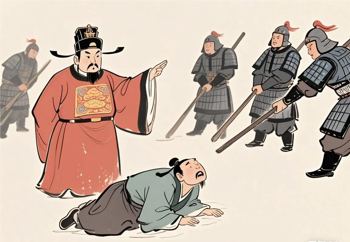 南明永历六年，御史李如月看到安龙府城门下吊着两张鼓胀的人皮——陈邦傅父子的皮悬在