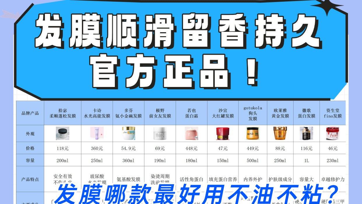 发膜哪款最好用不油不粘？发膜顺滑留香持久官方正品！实测分享