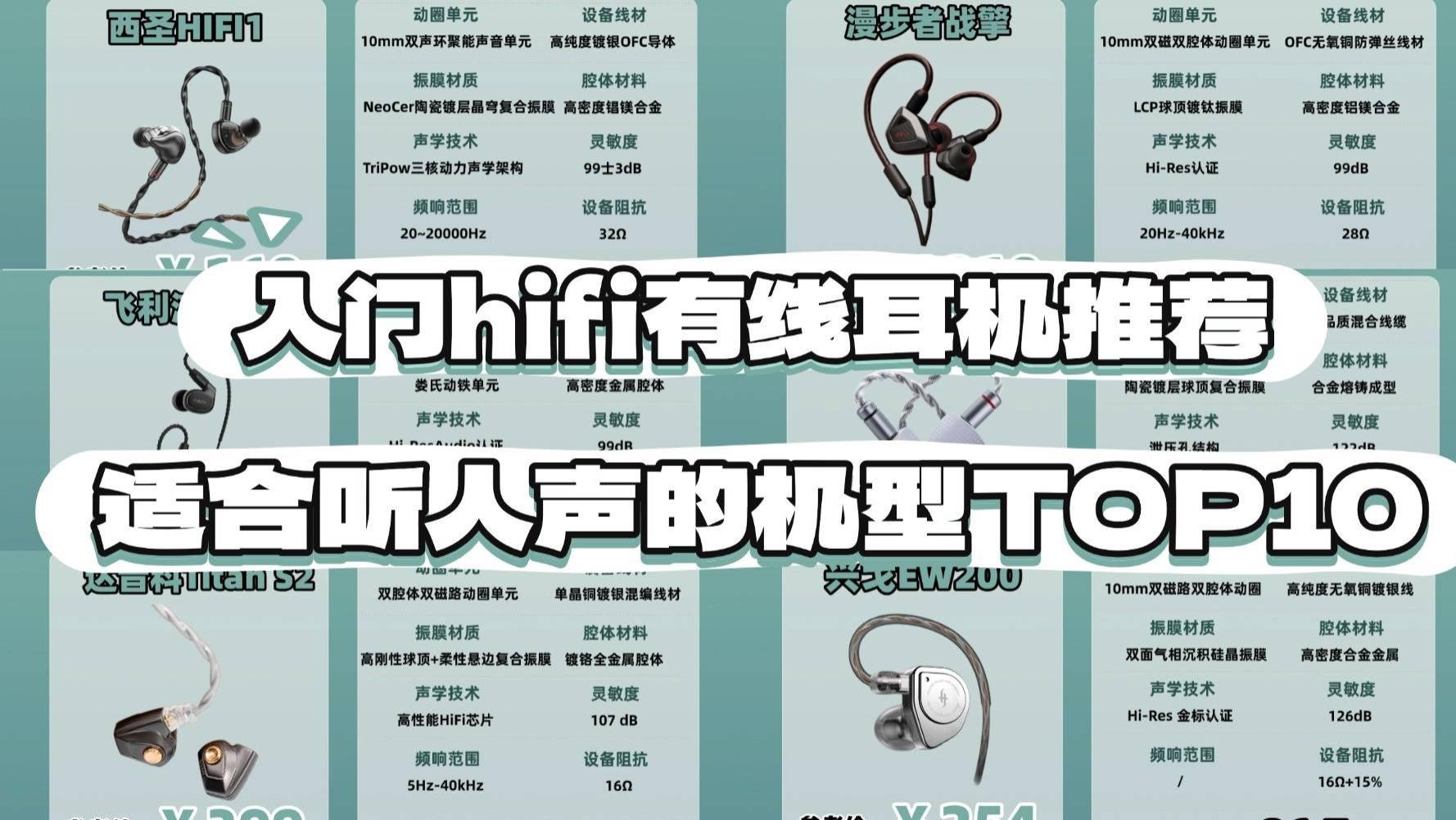 入门hifi有线耳机推荐，适合听人声的hfii有线耳机TOP10