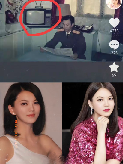 李湘高调晒图了，
八一建军节这天，
李湘晒出爸爸年轻时的照片，
那肩章可太炸了—