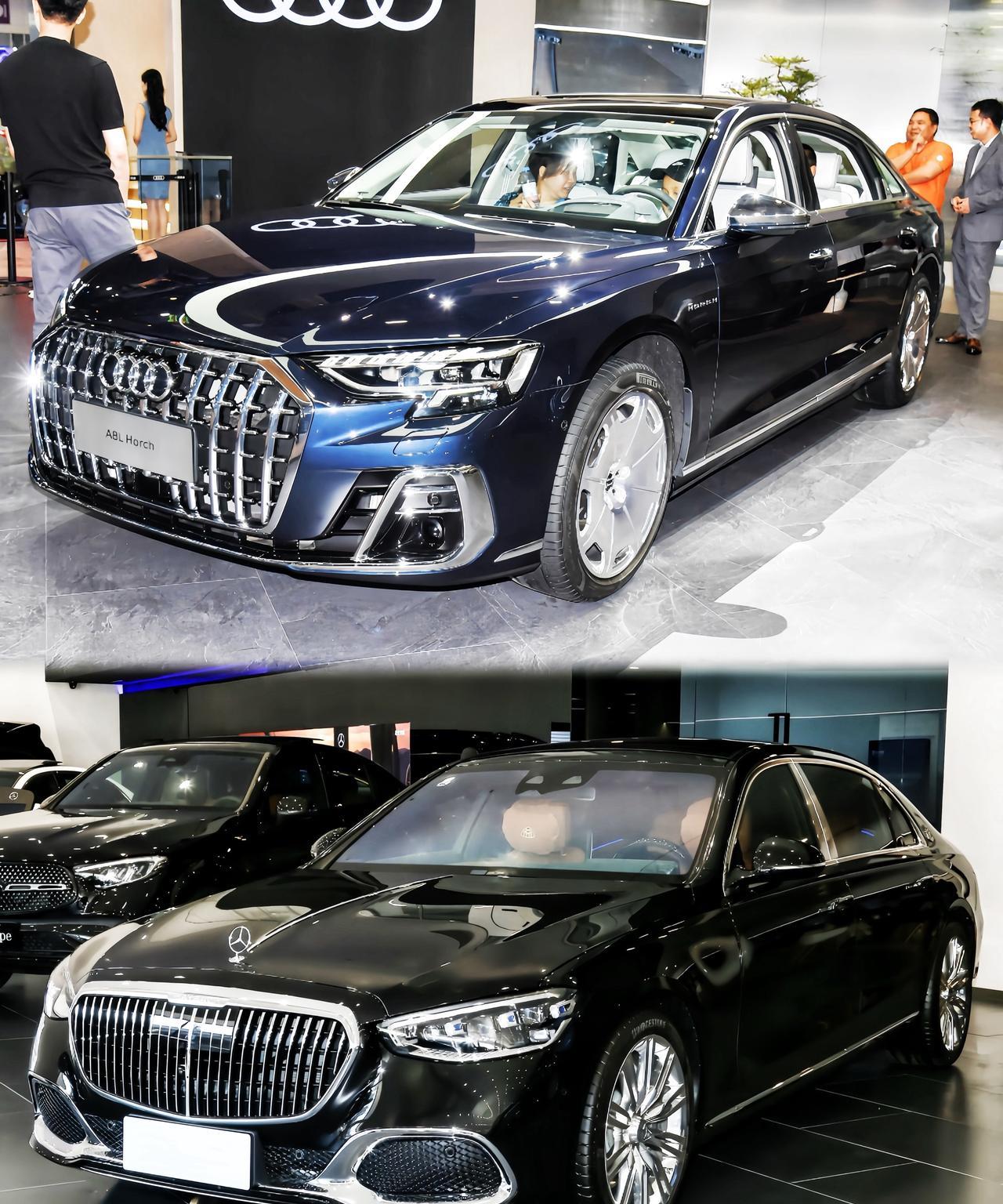 两台搭载V8发动机的豪华行政轿车，你会如何选择？#奔驰 #奥迪 #迈巴赫 #奥迪
