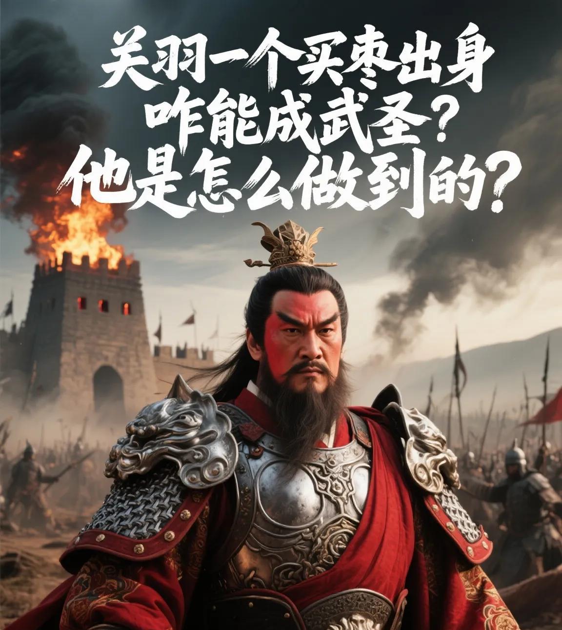 关羽一个买枣出身咋能成武圣？他是怎么做到的？
公元200年，白马坡战场。
一个红