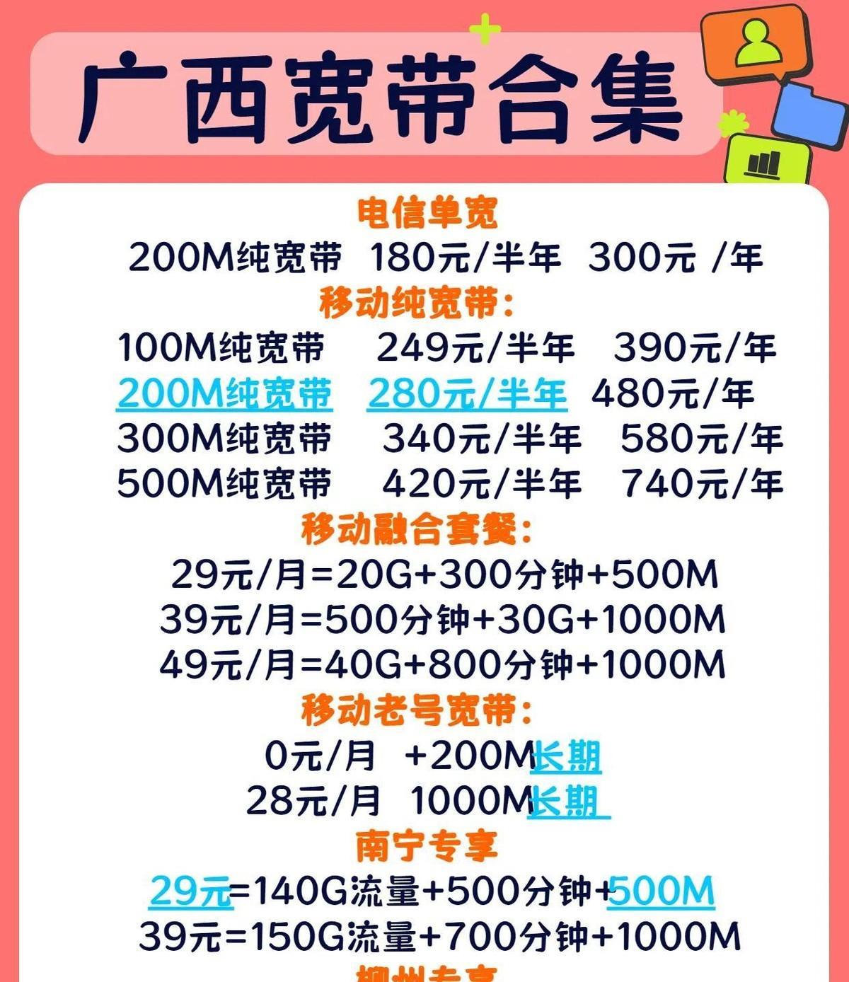 广西人速看！宽带自由来了！
老表们注意啦！广西电信放大招了！现在装网线不用再被逼