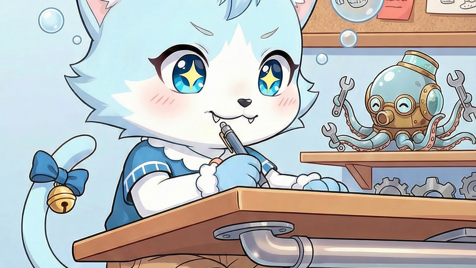 💙蓝猫蔚珊的 “升职 buff 发明” 已上线！新的一年步步高升✨