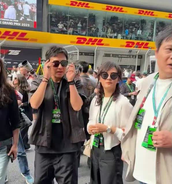 家人们，你们敢信吗？今天上海F1赛场那可是星光熠熠！