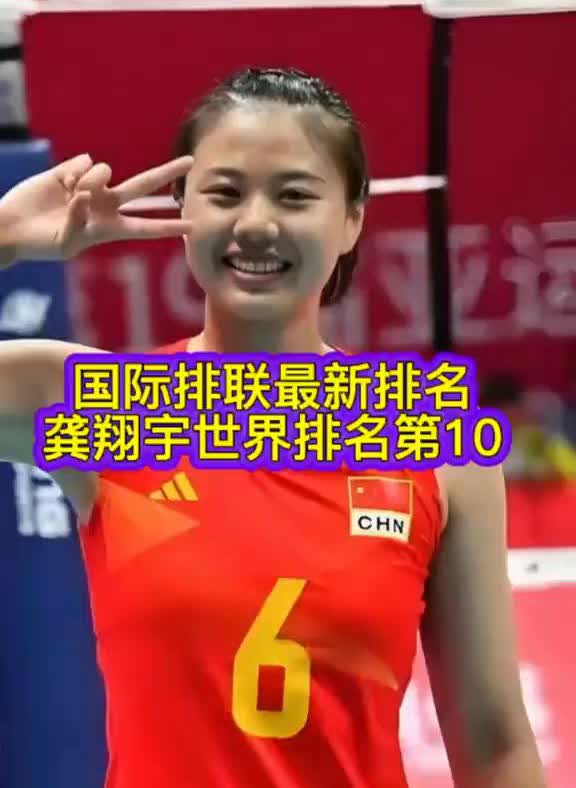 国际排联最新排名：龚翔宇世界排名第10。
欢颜哈哈。
北京时间8月28日，龚