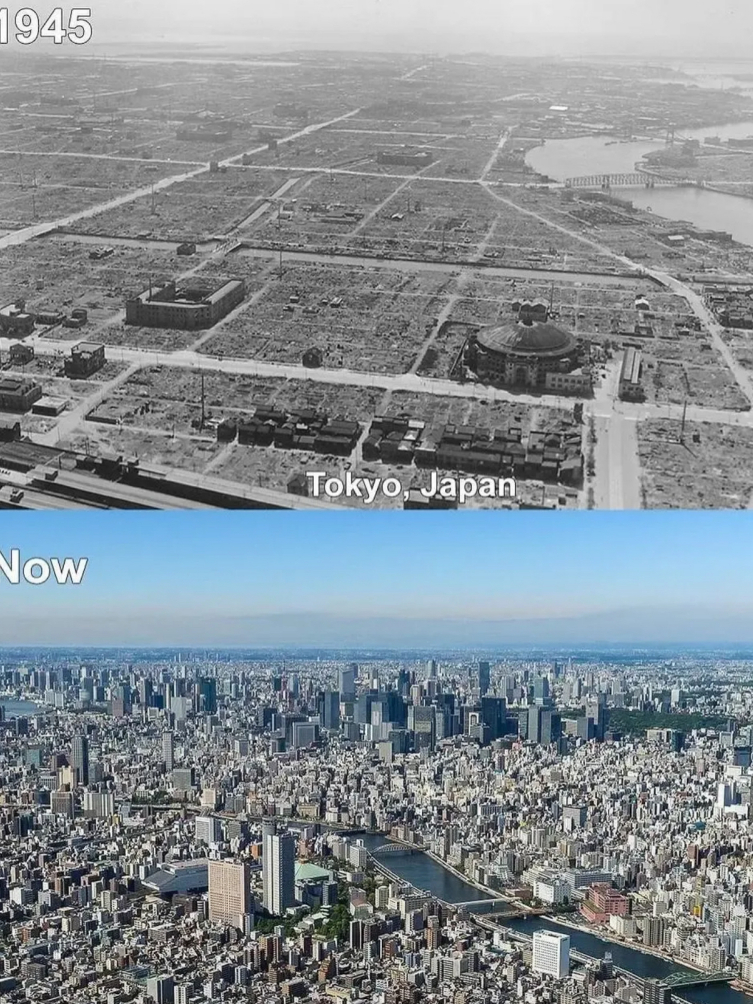 日本东京从空地到高楼大厦

