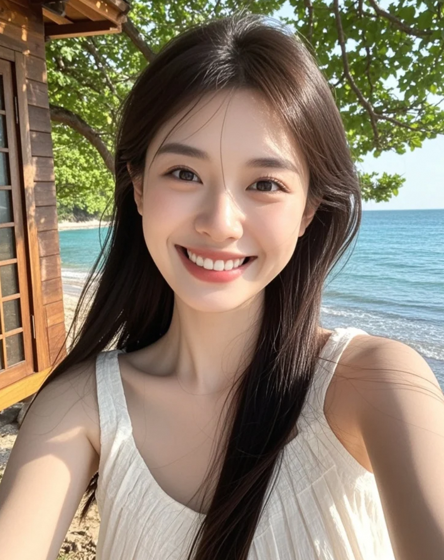 海风知我意，吹动长发，你心动了吗？