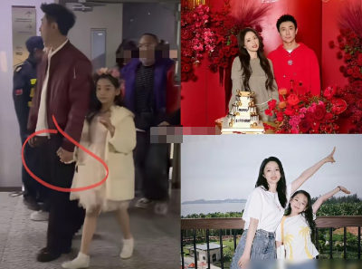 小酒窝：我有两个爸爸了！ 
去年9月婚礼上，8岁的她举着果汁，脆生生喊出这句。 