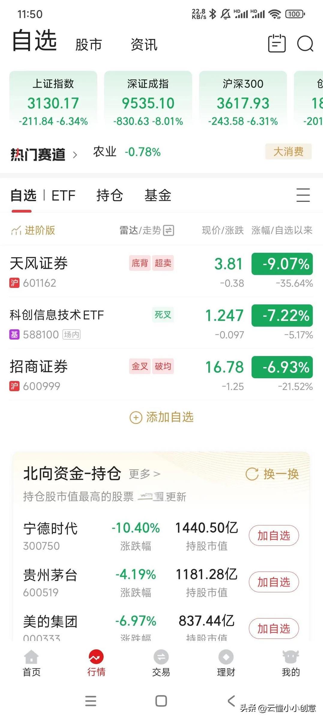 国内股市也不恐多让，跌了百分之十。