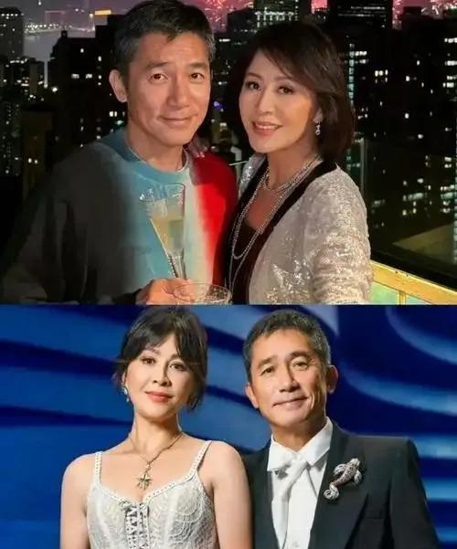 刘嘉玲在社交媒体上分享了与梁朝伟在雪山之巅的甜蜜合照，两人笑容满面，幸福满溢。这
