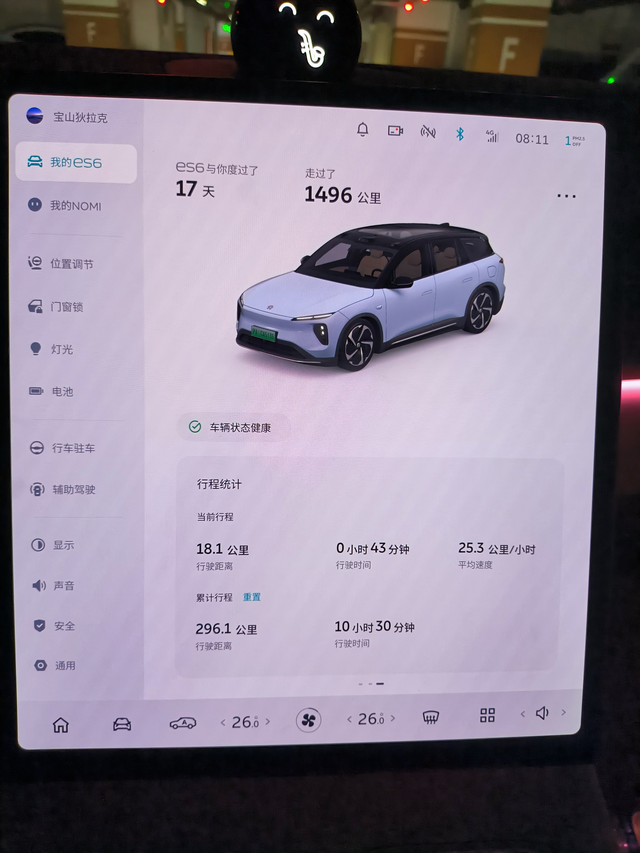 能耗分享es6提车17天
提车17天，又记录了这次换电后的续航。
75度电，92