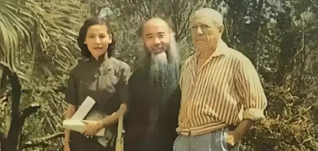 1956年的法国巴黎，57岁的张大千携妻子徐雯波拜访75岁毕加索，当时毕加索脾气
