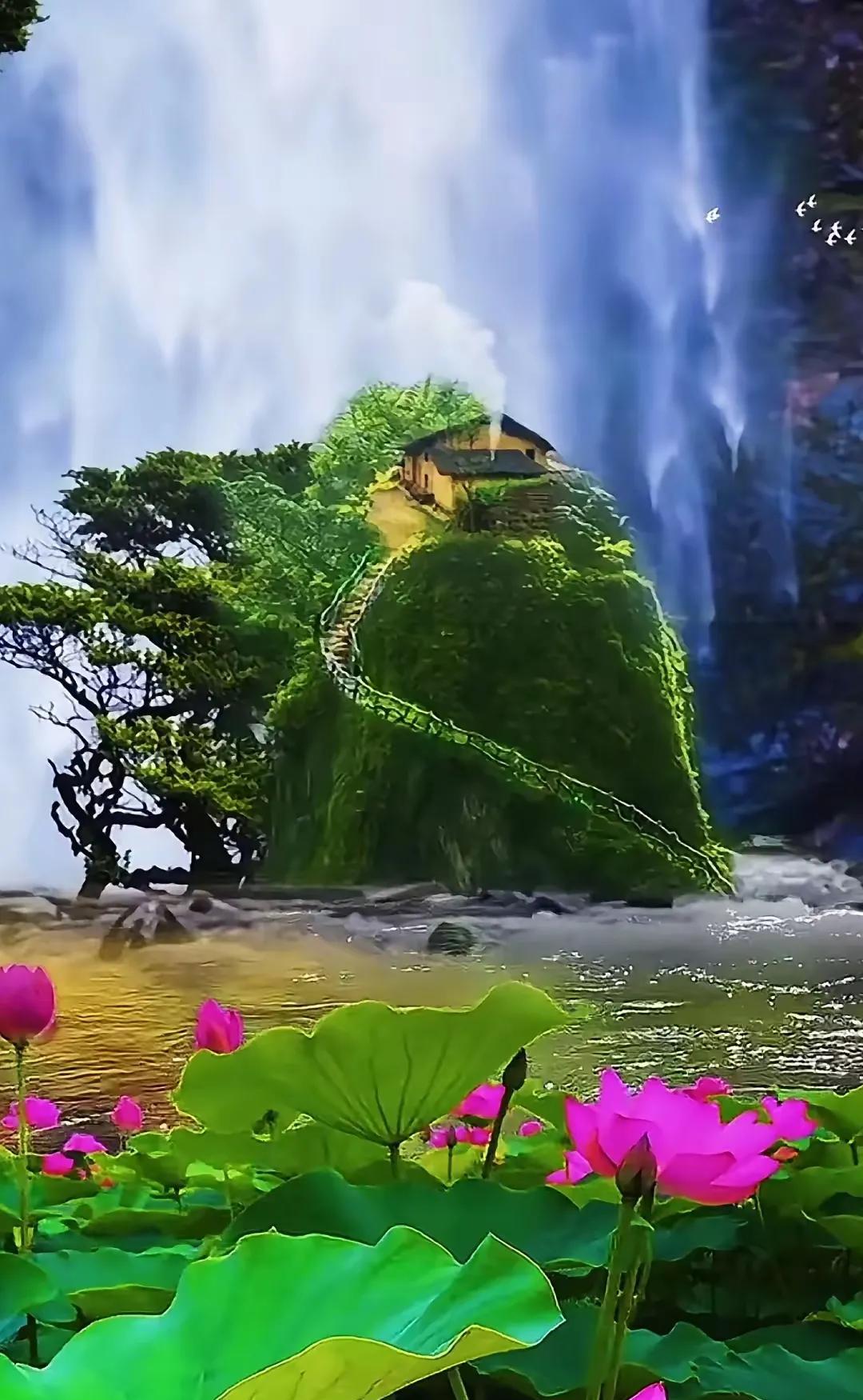 七绝·世外桃源幽静地
文/方立新
世外桃源幽静地，
蓝空碧水美人寰。
风光艳丽妍