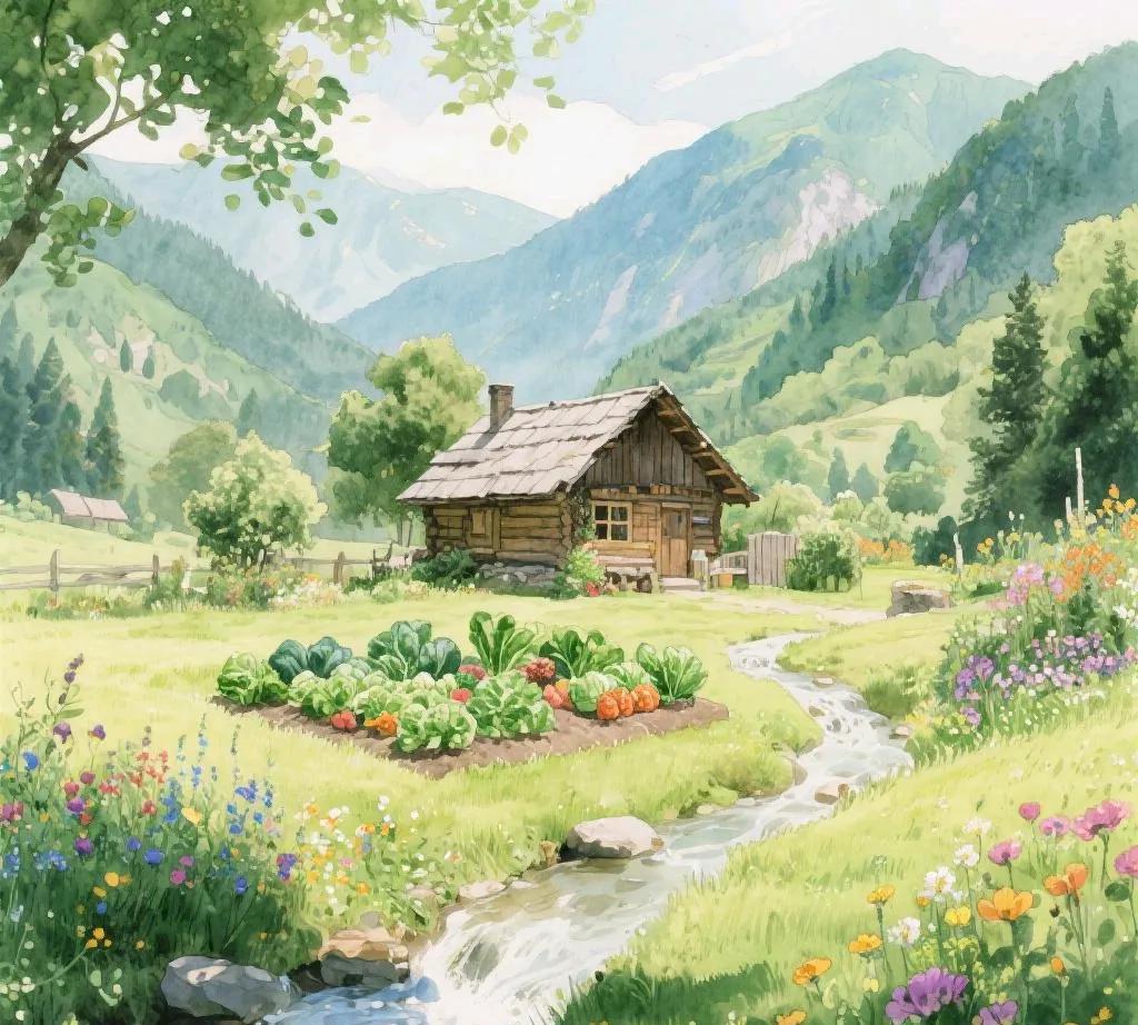 赊我山间一亩田，
种诗种梦种清泉。
挥毫泼墨描锦绣，
尾句续写______。
高