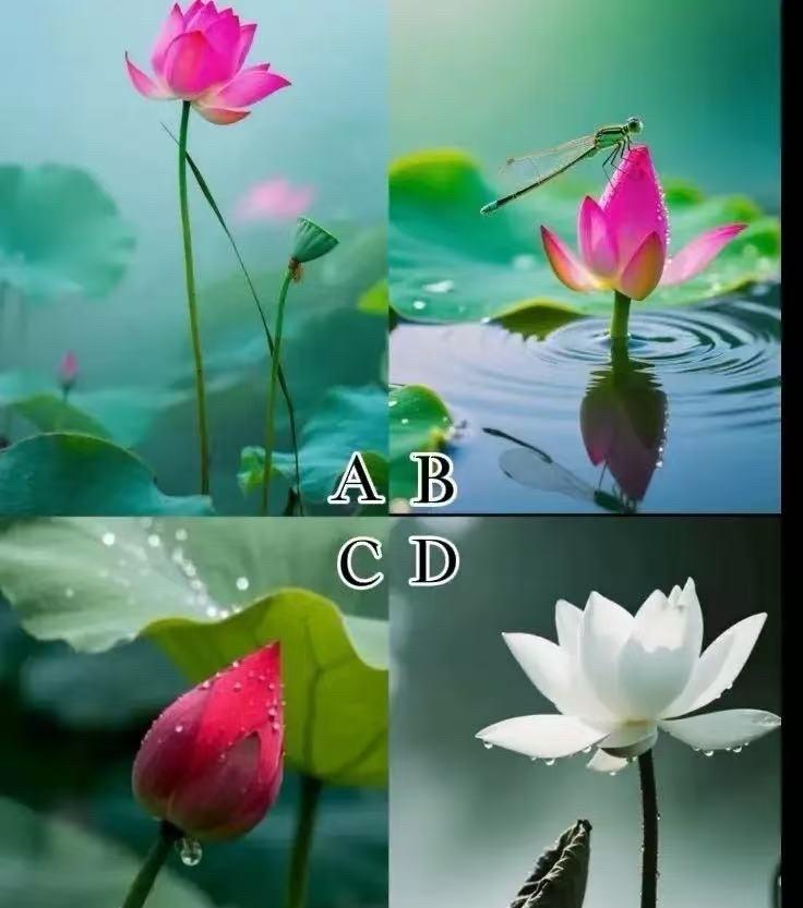 测测你身边有没有神明在保护？
选一朵能让你清心的莲花？
凭第一感觉选择哦！
答案