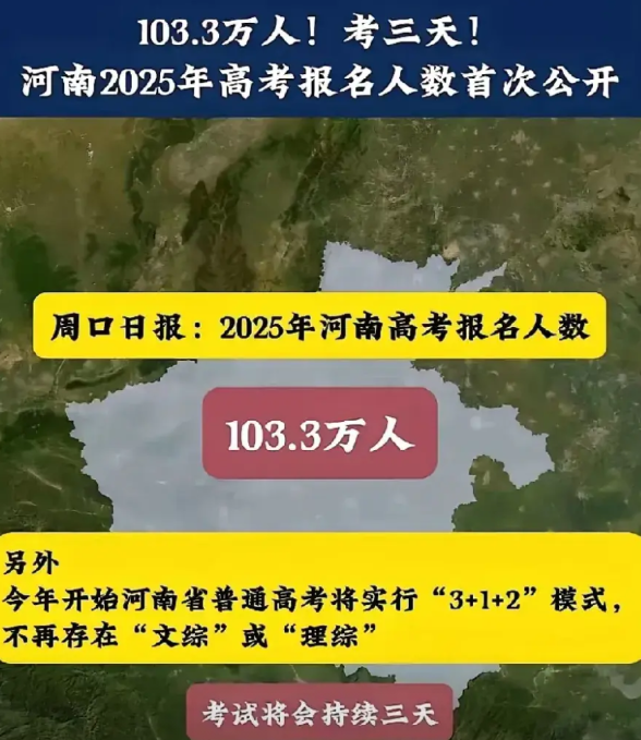 哎呀，这消息好，河南高考人数从去年136万降到103.3万，高兴。
我闺女过几天