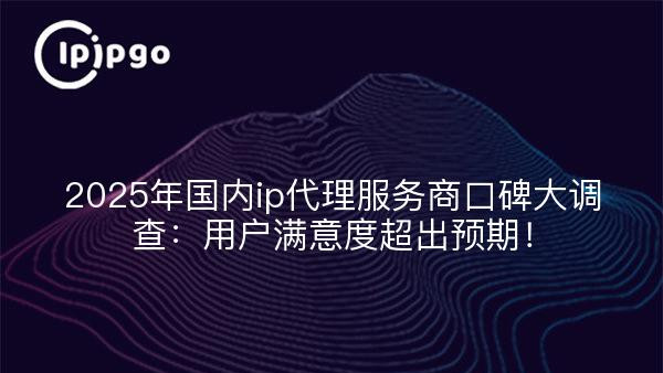 2025年国内ip代理服务商口碑大调查：用户满意度超出预期！