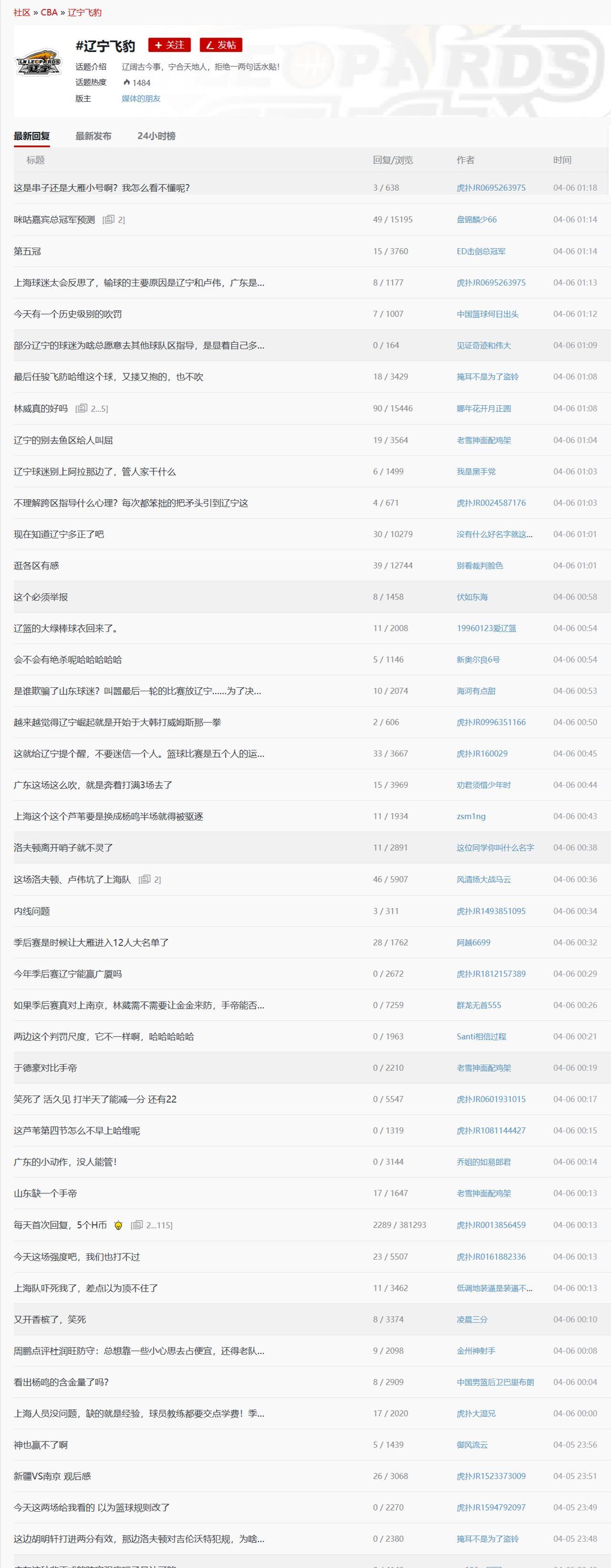 辽区这么多贴子不知道还以为是他们比赛日，让辽迷失望了真对不起。辽宁自媒体叫了几天
