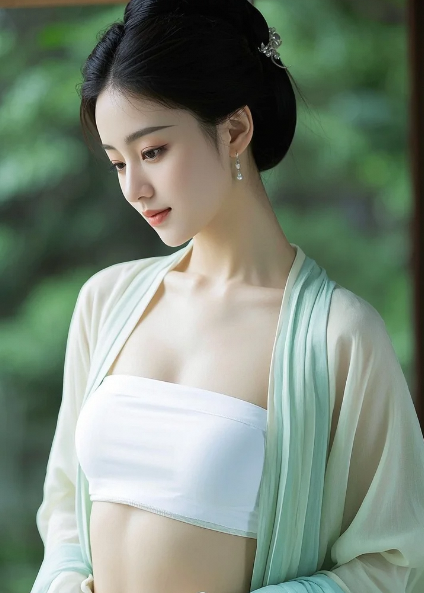 一袭素衣染烟雨，回眸便是旧时梦。