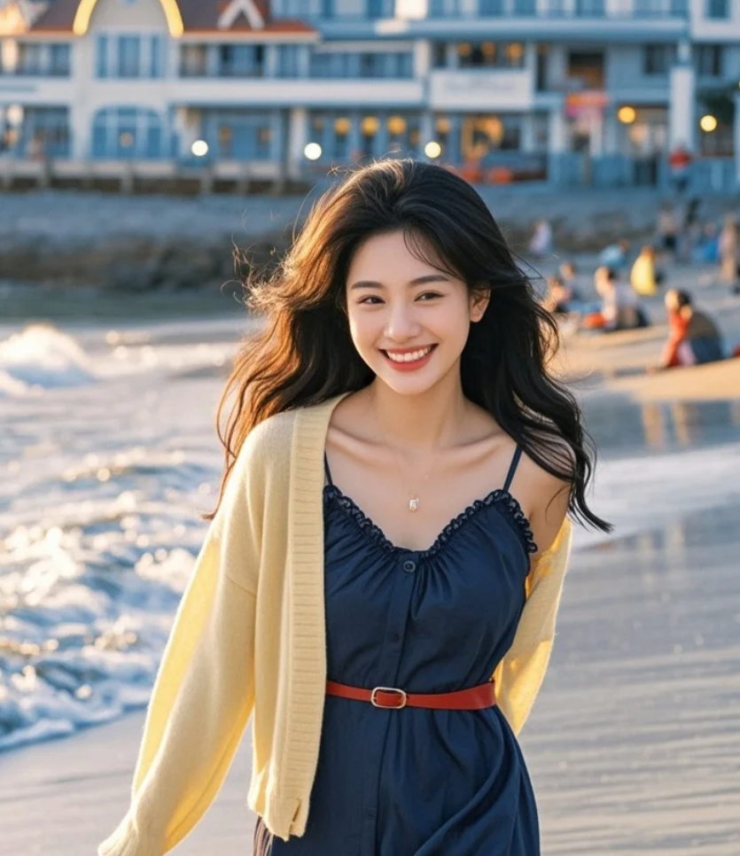 和大海撞了个满怀，她是夏日最甜的小精灵