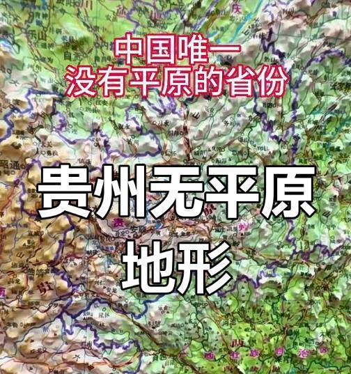 唯一没有平原的省份，就是贵州！
贵州92.5%的地形都在起伏，不是山就是坡，坝子